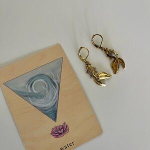 Small Ancient Gold Fish Earrings